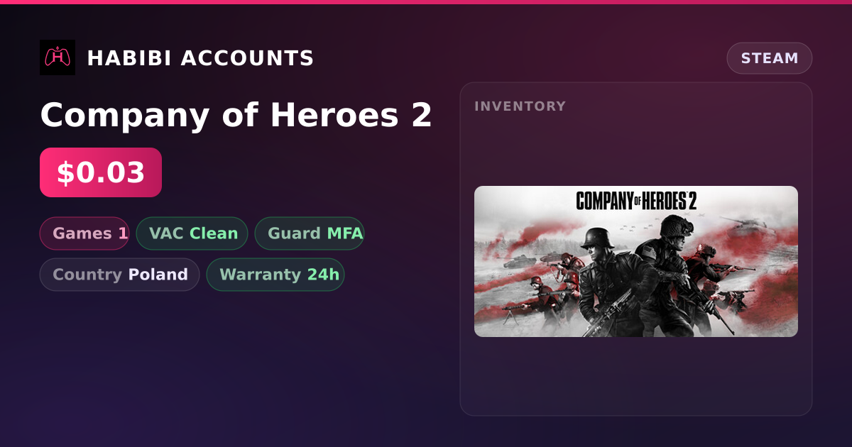 Company of Heroes 2 — HabibiAccounts