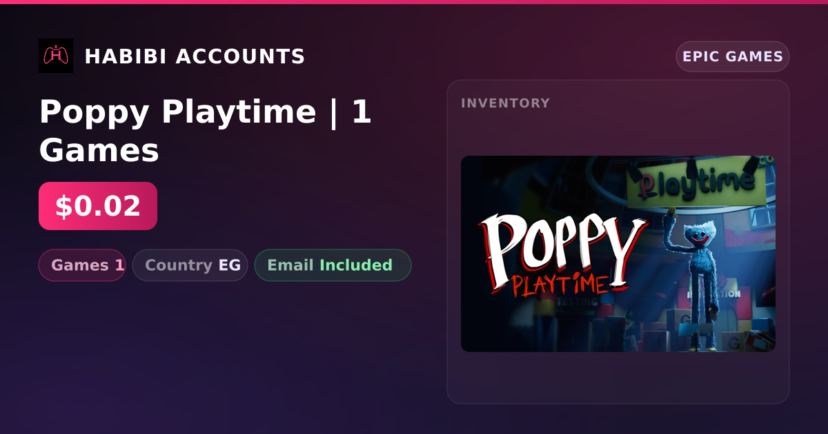 Poppy Playtime | 1 Games — HabibiAccounts
