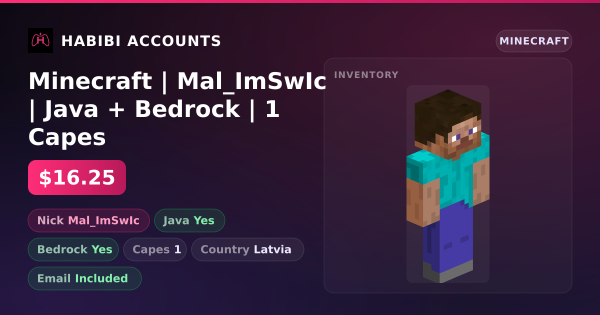 Minecraft | Mal_ImSwIc | Java + Bedrock | 1 Capes
