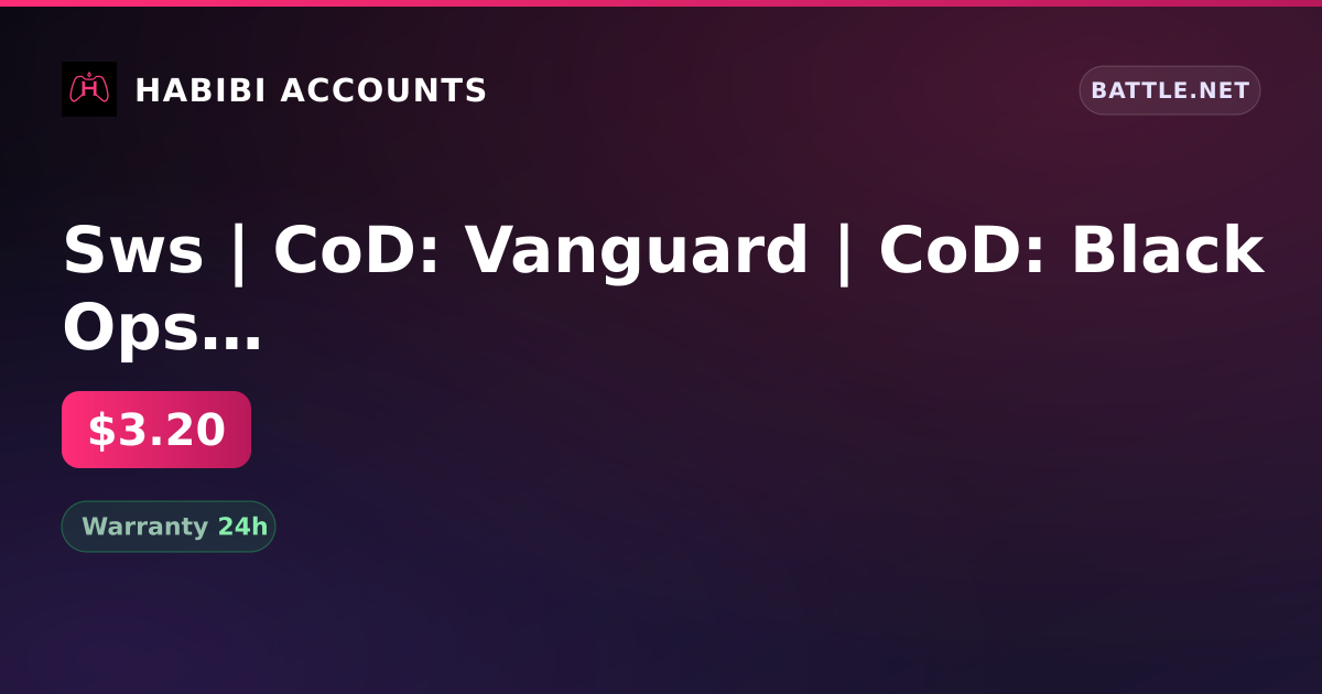 Sws | CoD: Vanguard | CoD: Black Ops Cold War | Change BattleTag | Change of name | Inactive 112 days — HabibiAccounts