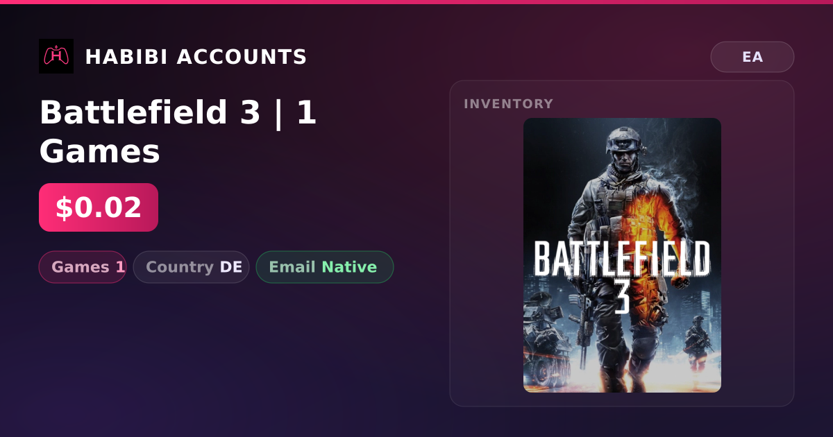Battlefield 3 | 1 Games — HabibiAccounts
