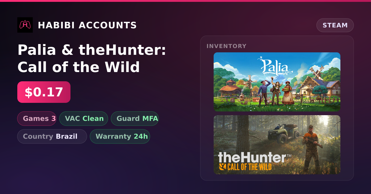 Palia & theHunter: Call of the Wild — HabibiAccounts