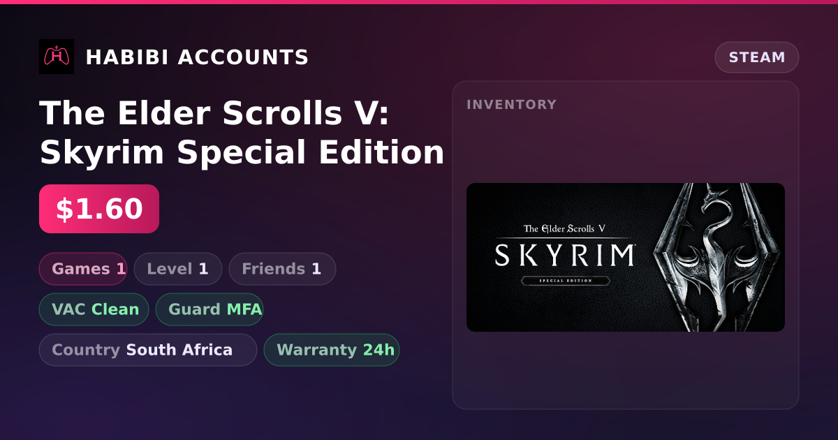 The Elder Scrolls V: Skyrim Special Edition — HabibiAccounts