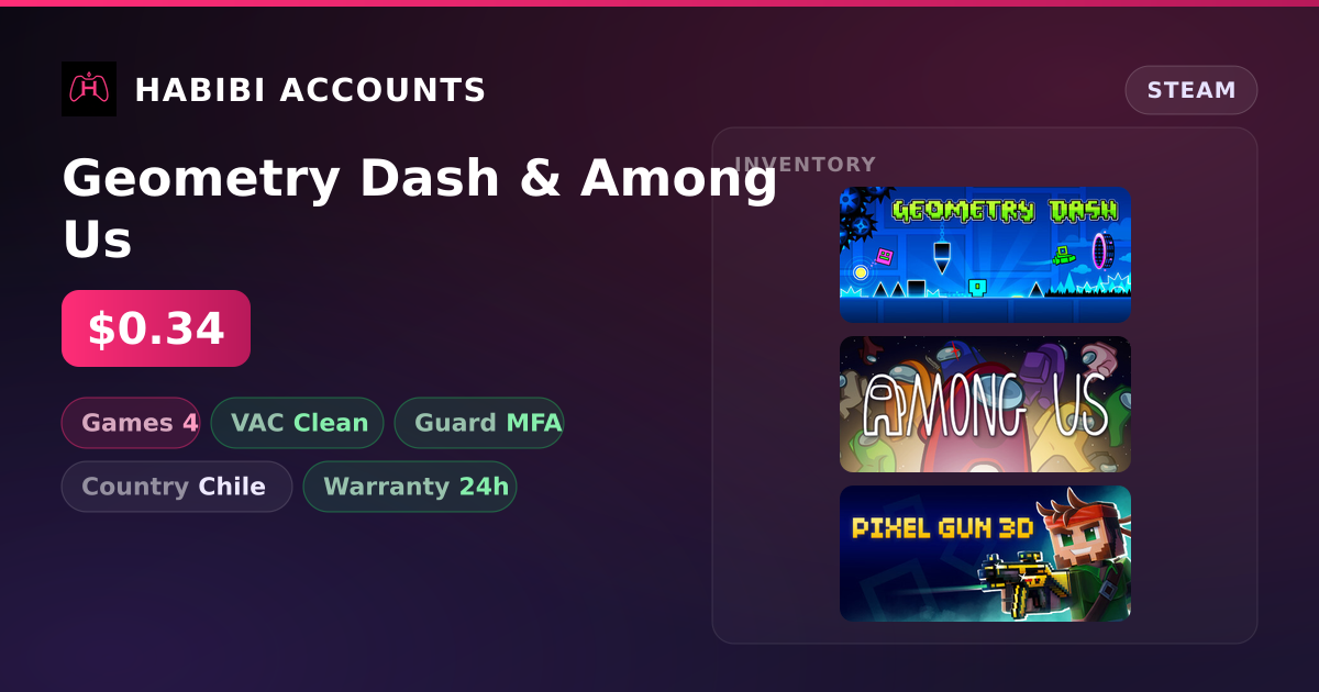 Geometry Dash & Among Us — HabibiAccounts