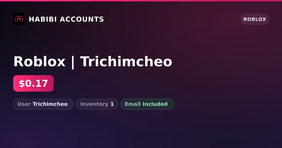 Roblox | Trichimcheo — HabibiAccounts
