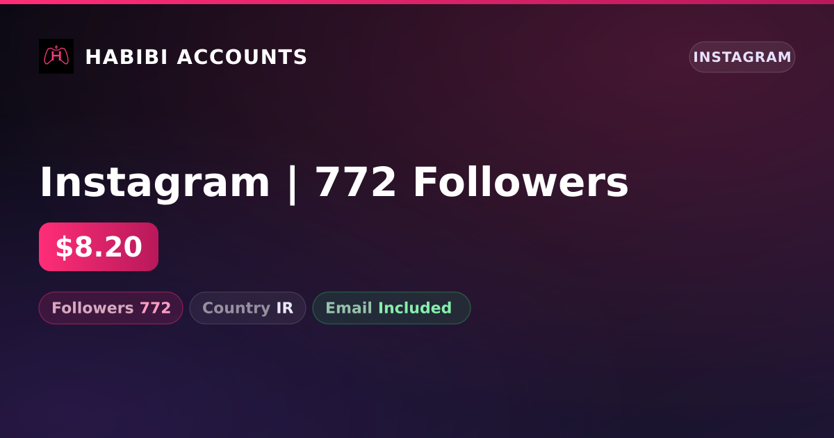 Instagram | 772 Followers
