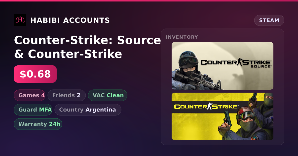Counter-Strike: Source & Counter-Strike — HabibiAccounts