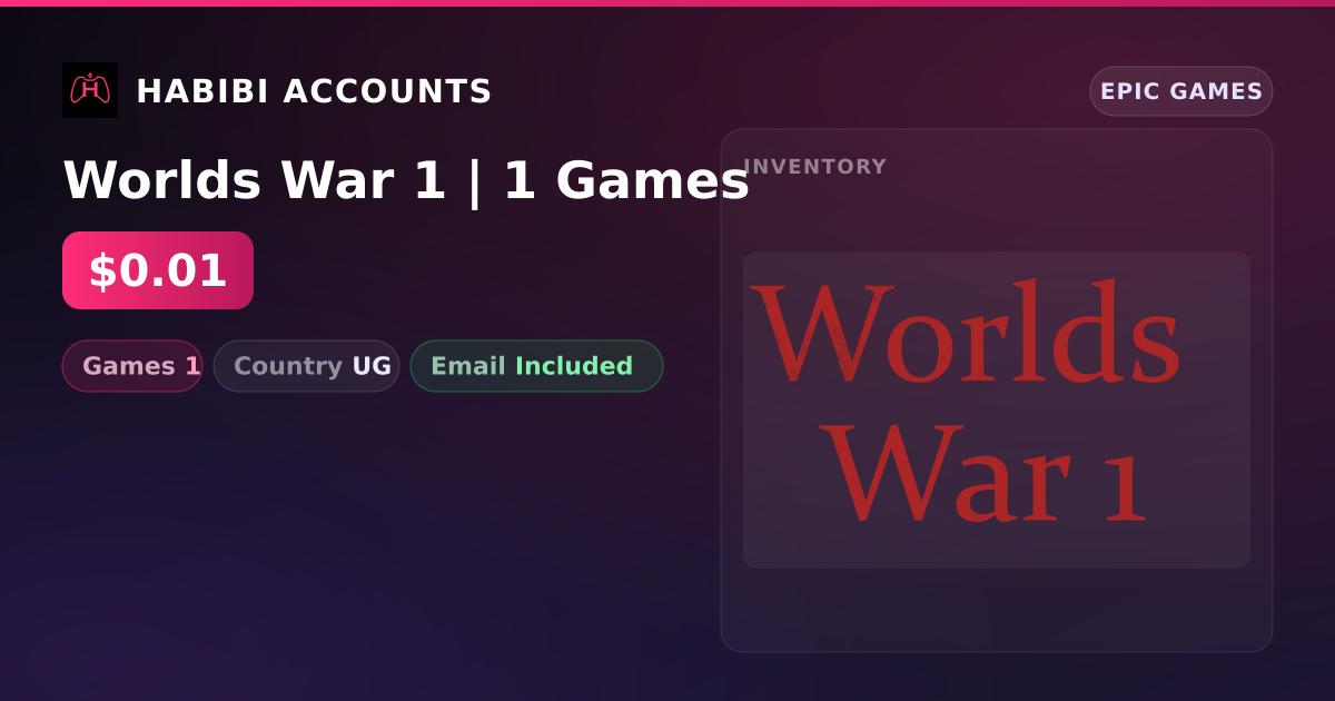 Worlds War 1 | 1 Games — HabibiAccounts
