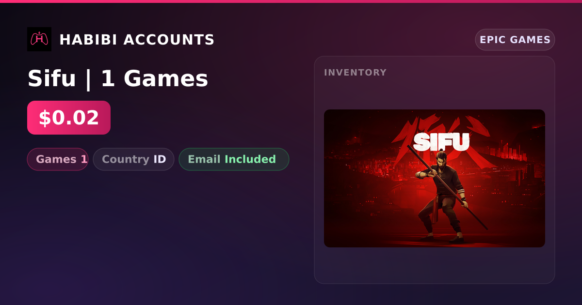 Sifu | 1 Games — HabibiAccounts