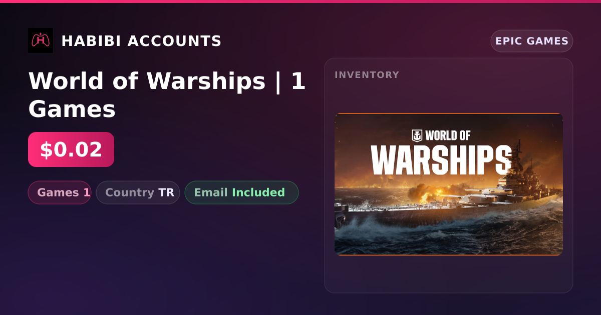World of Warships | 1 Games — HabibiAccounts