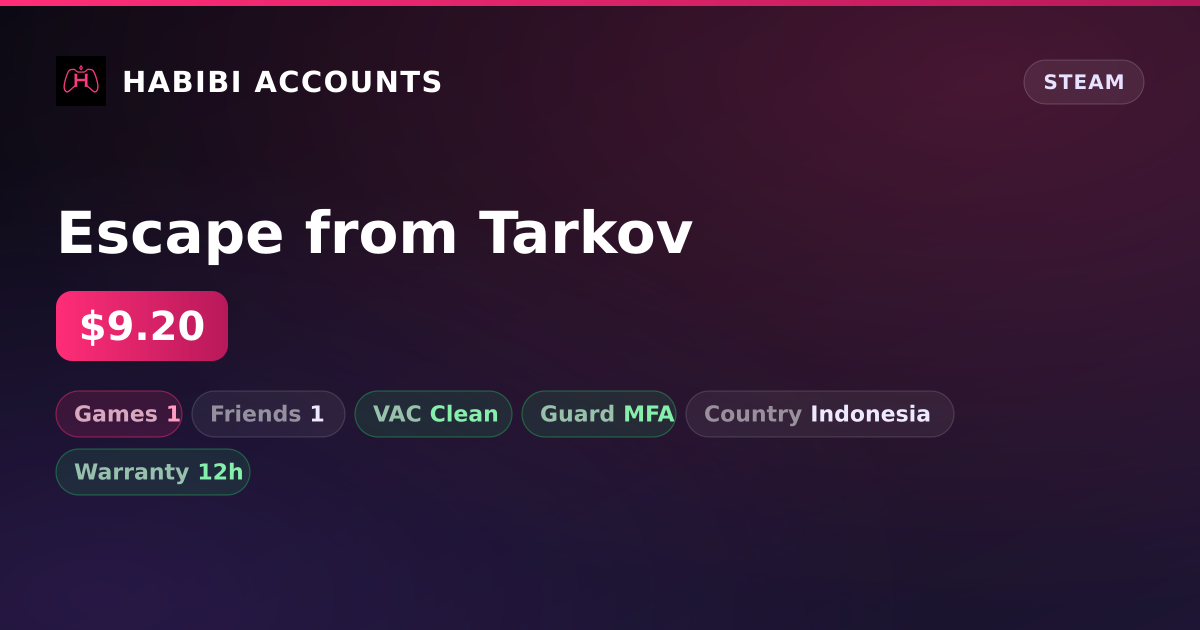 Escape from Tarkov — HabibiAccounts