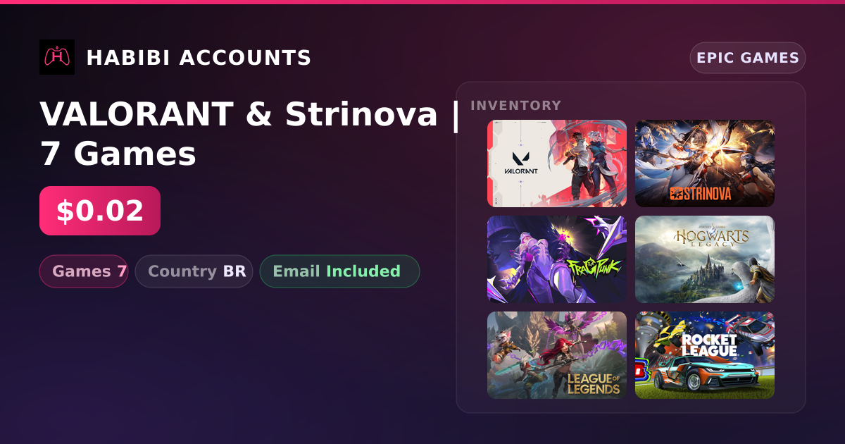 VALORANT & Strinova | 7 Games — HabibiAccounts