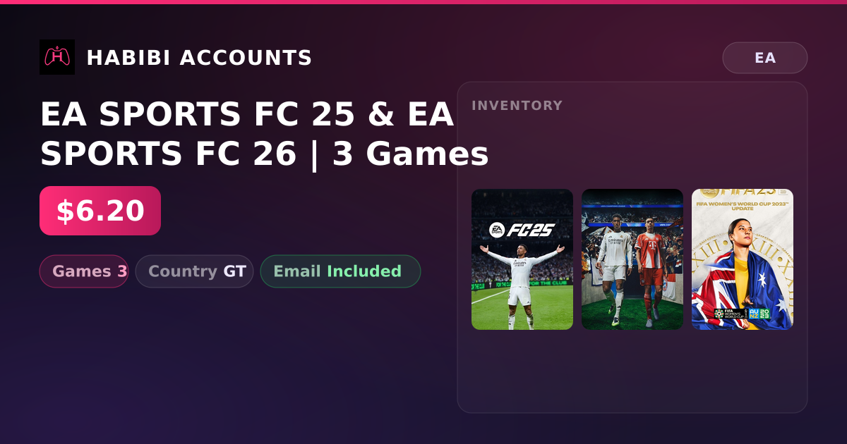 EA SPORTS FC 25 & EA SPORTS FC 26 | 3 Games — HabibiAccounts