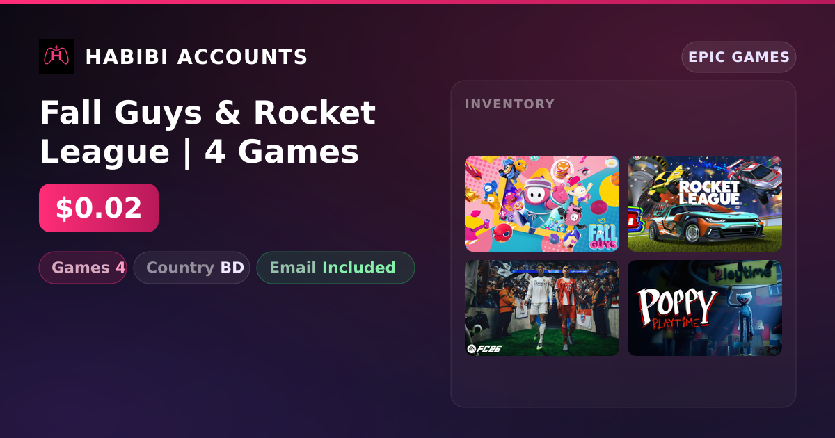 Fall Guys & Rocket League | 4 Games — HabibiAccounts