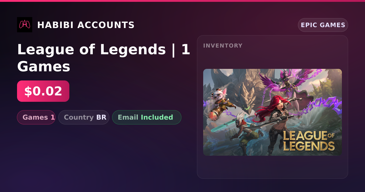 League of Legends | 1 Games — HabibiAccounts