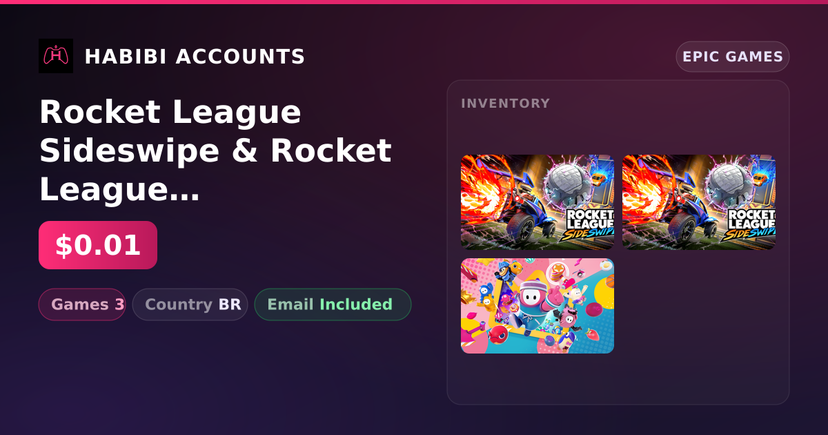 Rocket League Sideswipe & Rocket League Sideswipe | 3 Games — HabibiAccounts