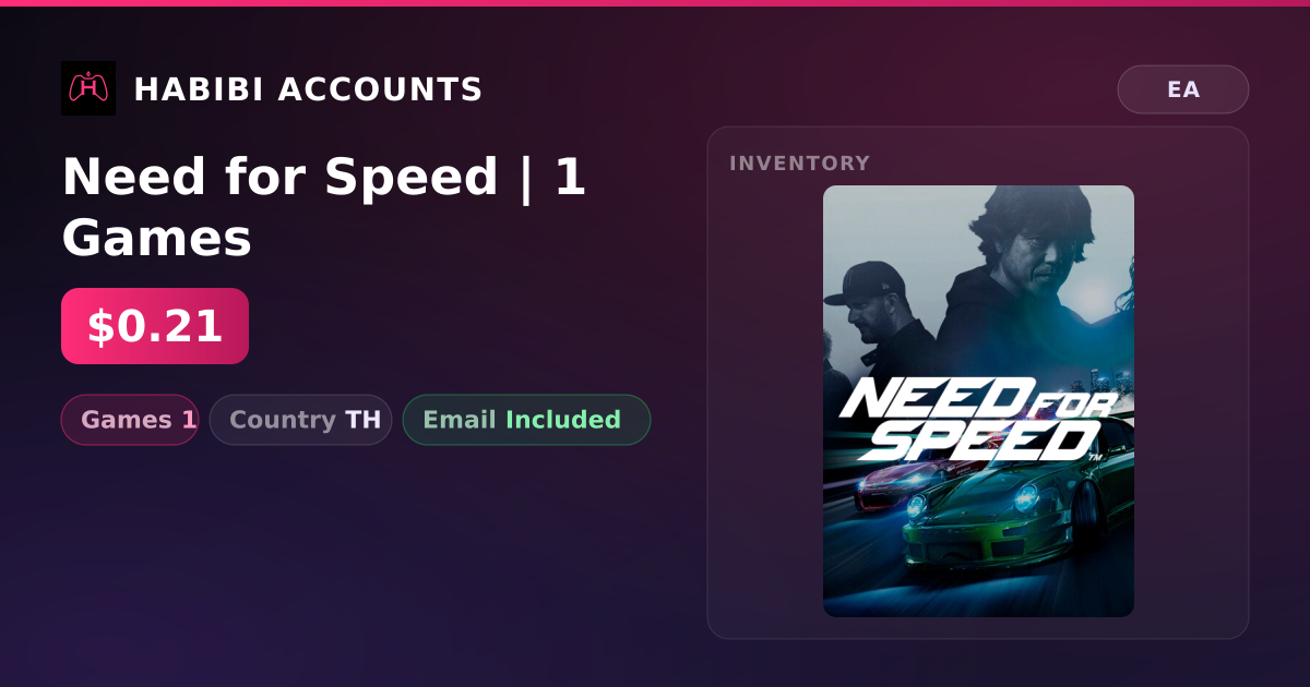 Need for Speed | 1 Games — HabibiAccounts