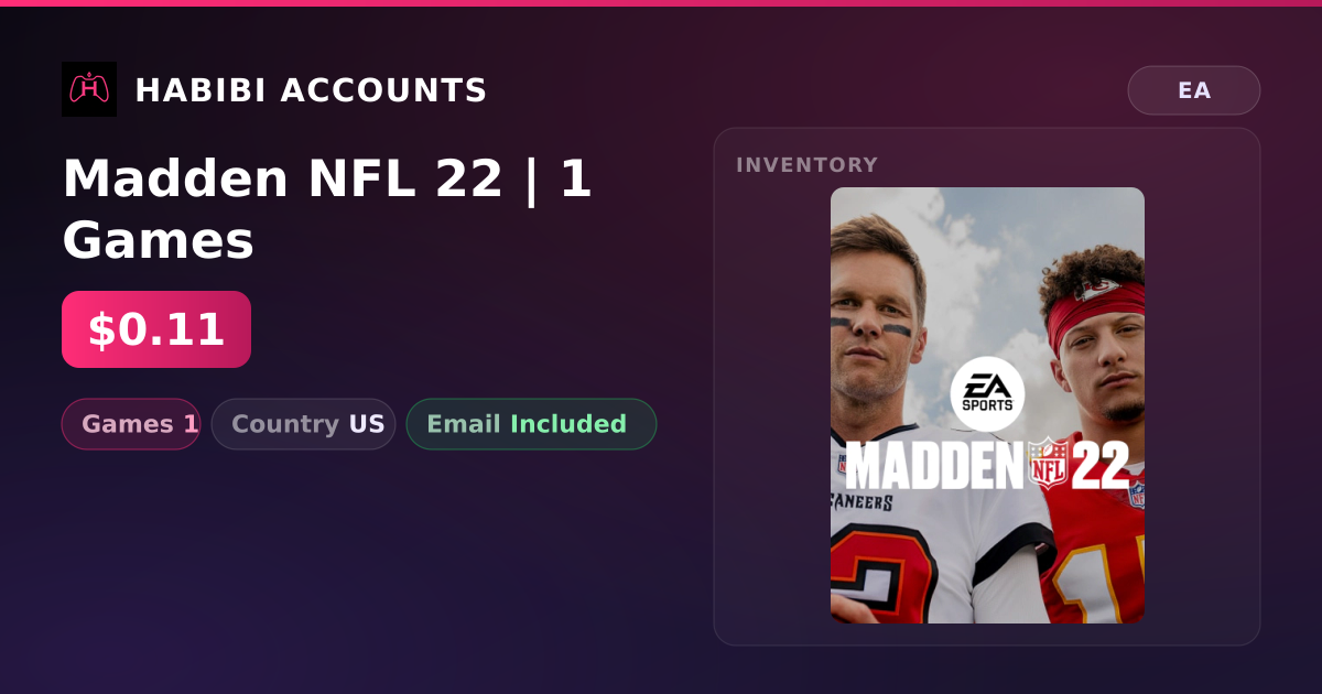 Madden NFL 22 | 1 Games — HabibiAccounts