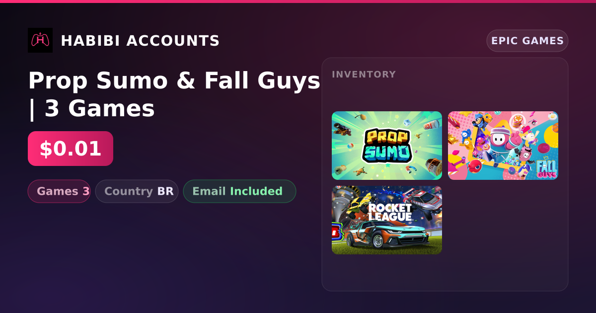 Prop Sumo & Fall Guys | 3 Games — HabibiAccounts