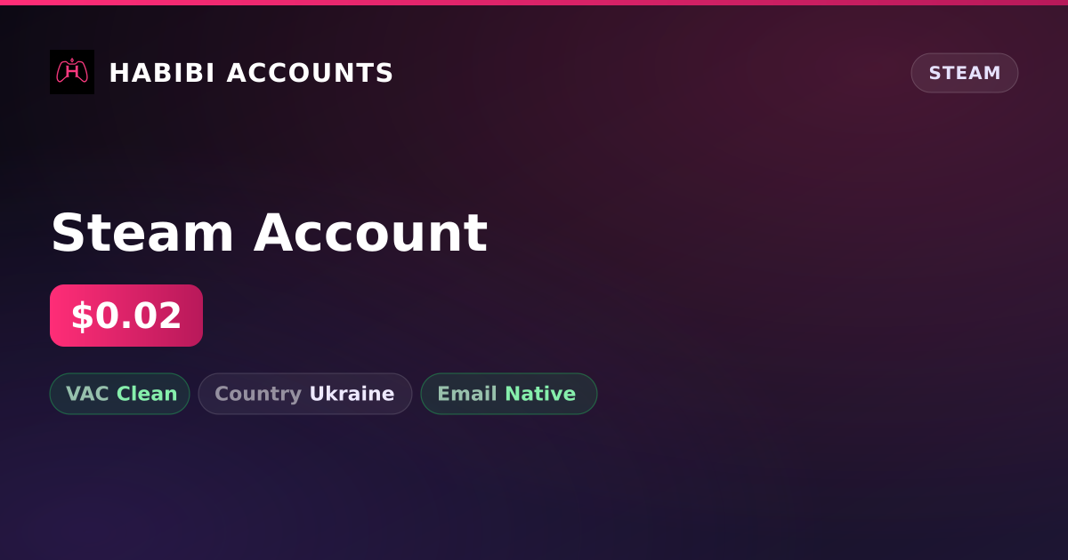 Steam Account — HabibiAccounts