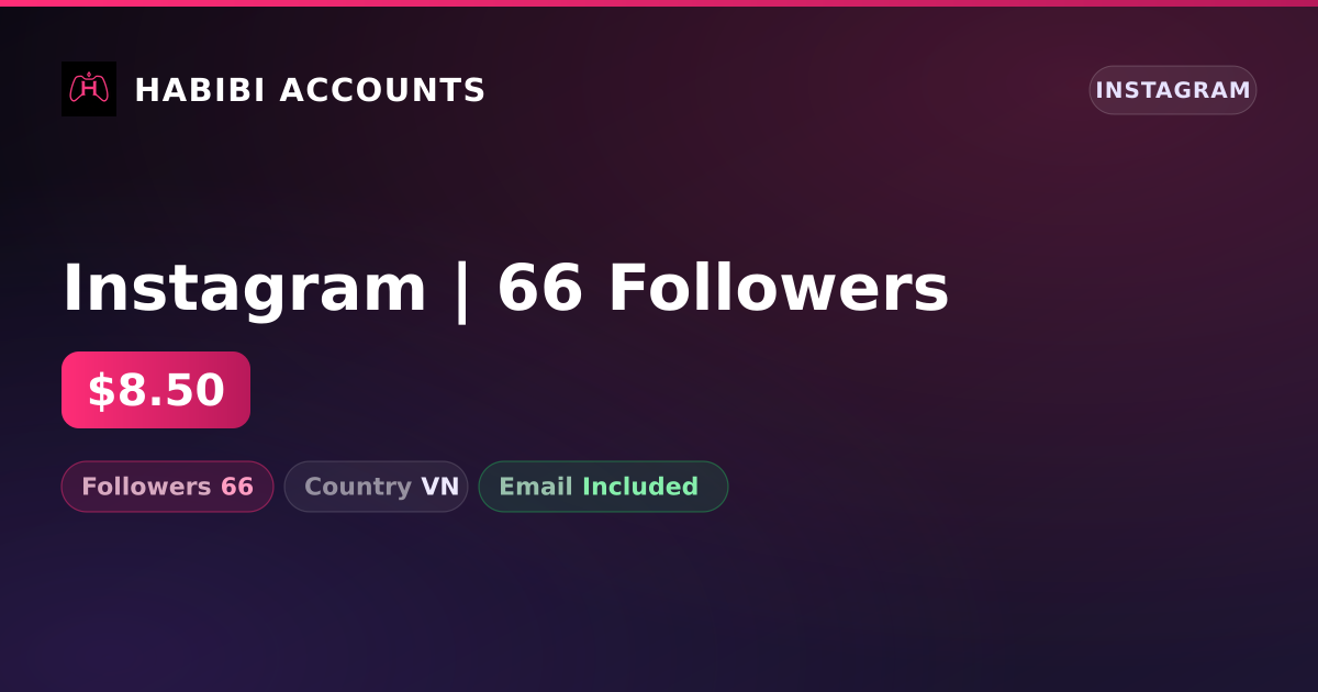 Instagram | 66 Followers — HabibiAccounts