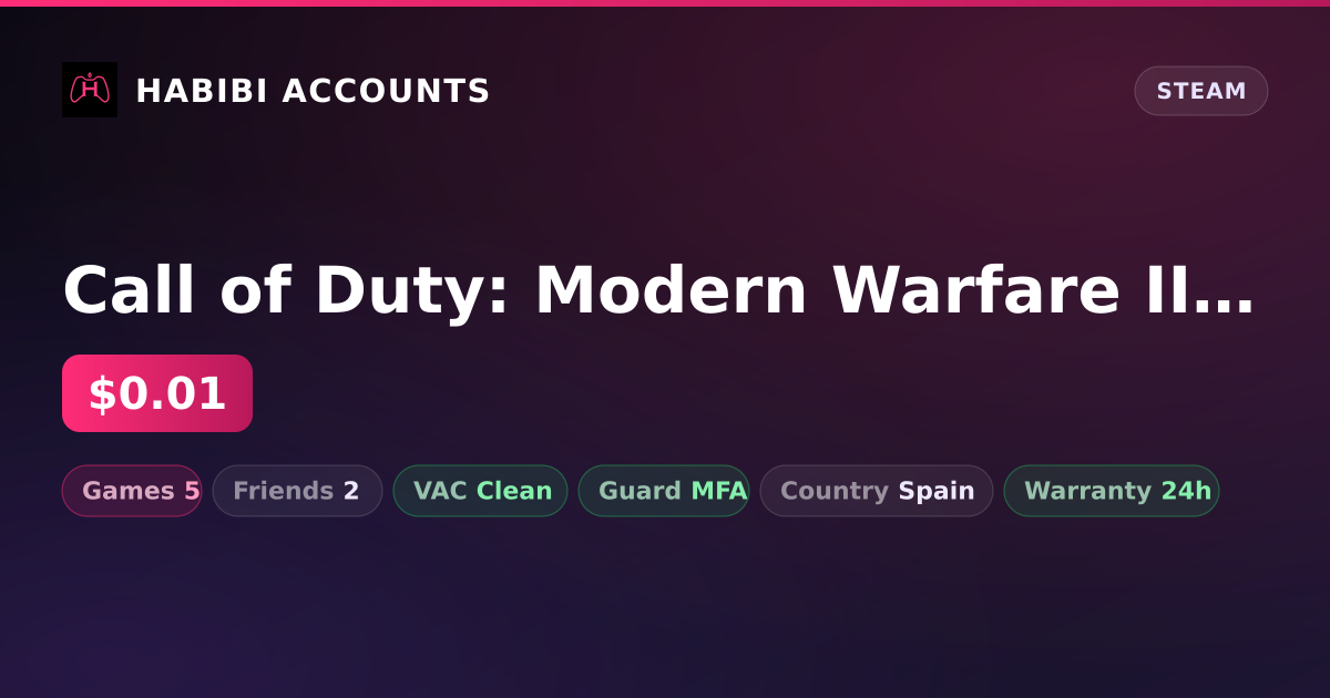 Call of Duty: Modern Warfare II | Clean — HabibiAccounts