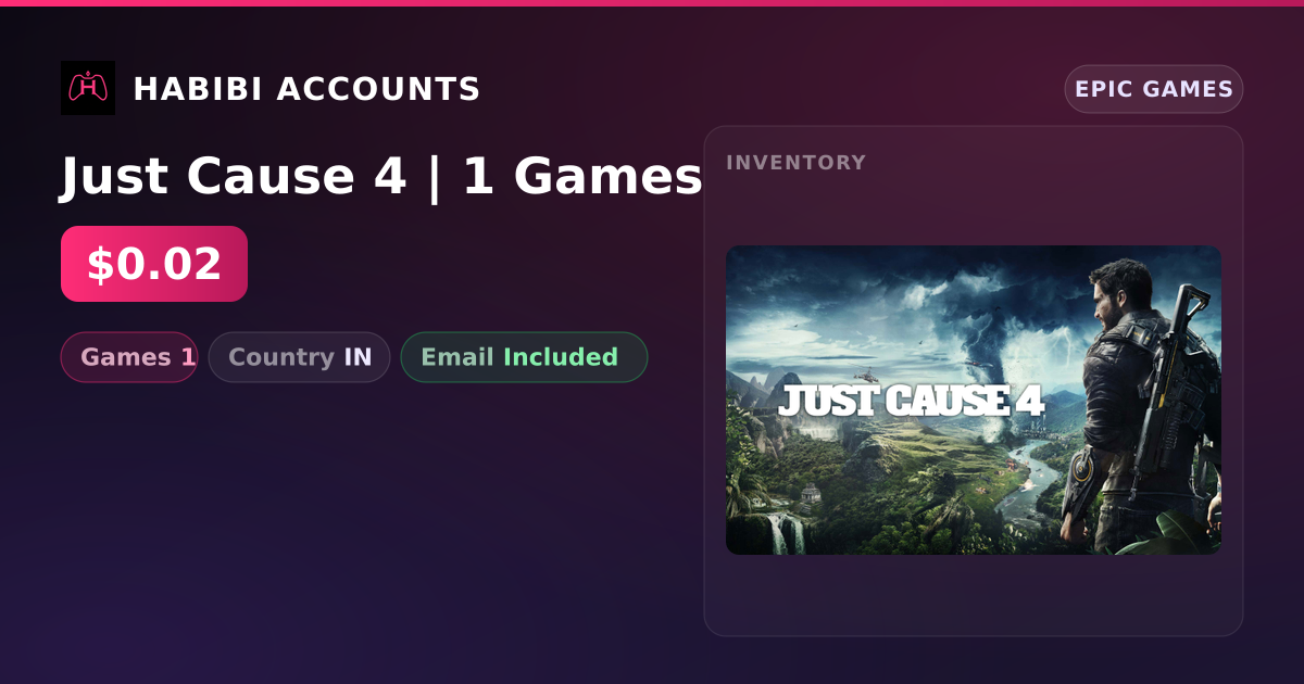 Just Cause 4 | 1 Games — HabibiAccounts