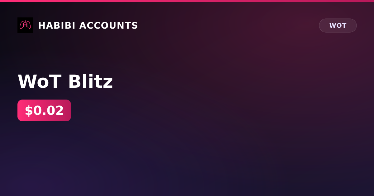 WoT Blitz — HabibiAccounts