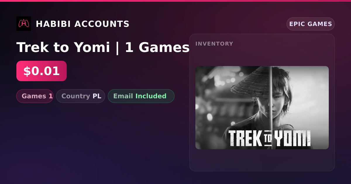 Trek to Yomi | 1 Games — HabibiAccounts