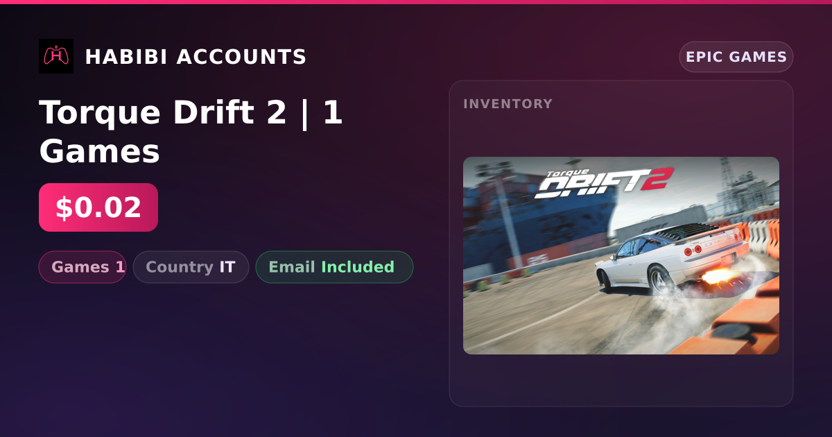 Torque Drift 2 | 1 Games — HabibiAccounts