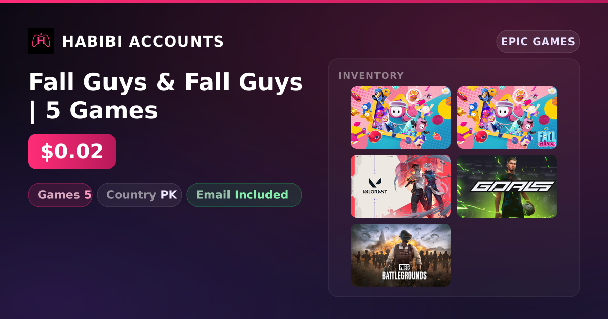 Fall Guys & Fall Guys | 5 Games — HabibiAccounts