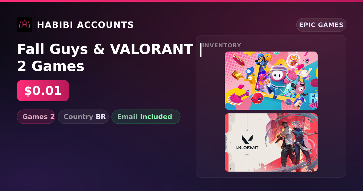 Fall Guys & VALORANT | 2 Games — HabibiAccounts
