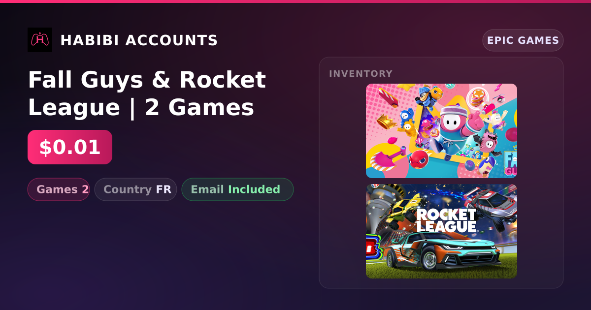Fall Guys & Rocket League | 2 Games — HabibiAccounts
