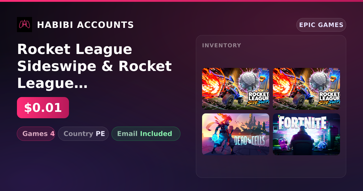 Rocket League Sideswipe & Rocket League Sideswipe | 4 Games — HabibiAccounts