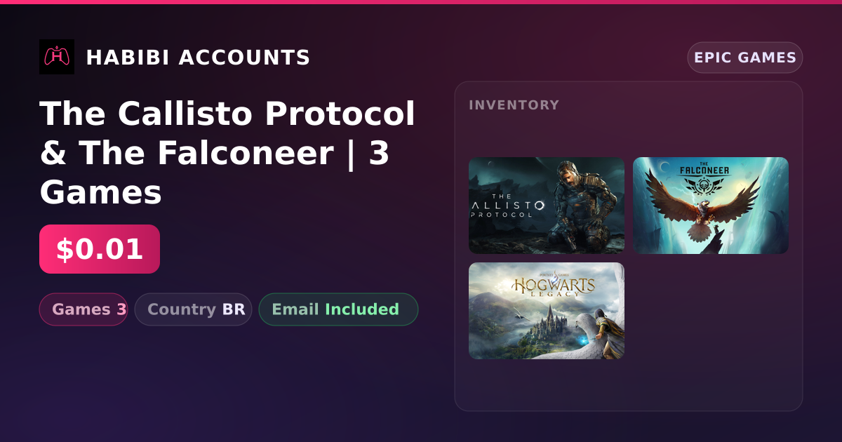 The Callisto Protocol & The Falconeer | 3 Games — HabibiAccounts