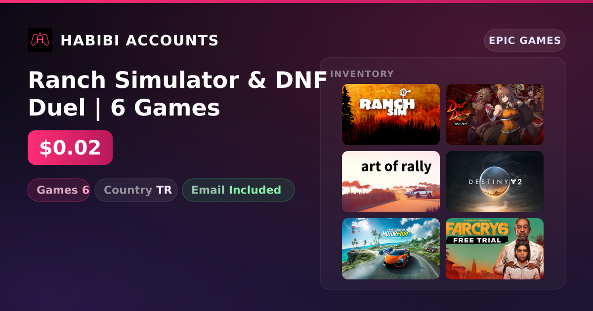Ranch Simulator & DNF Duel | 6 Games — HabibiAccounts