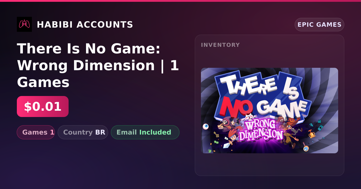 There Is No Game: Wrong Dimension | 1 Games — HabibiAccounts