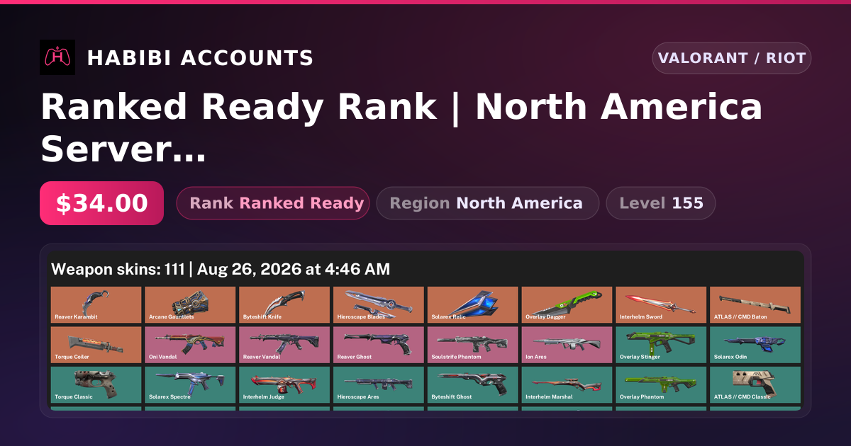 Ranked Ready Rank | North America Server | 111 Skins | 9 Knives | Level 155