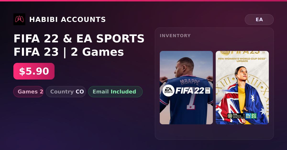 FIFA 22 & EA SPORTS FIFA 23 | 2 Games — HabibiAccounts