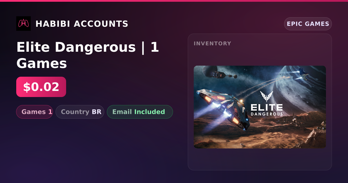 Elite Dangerous | 1 Games — HabibiAccounts