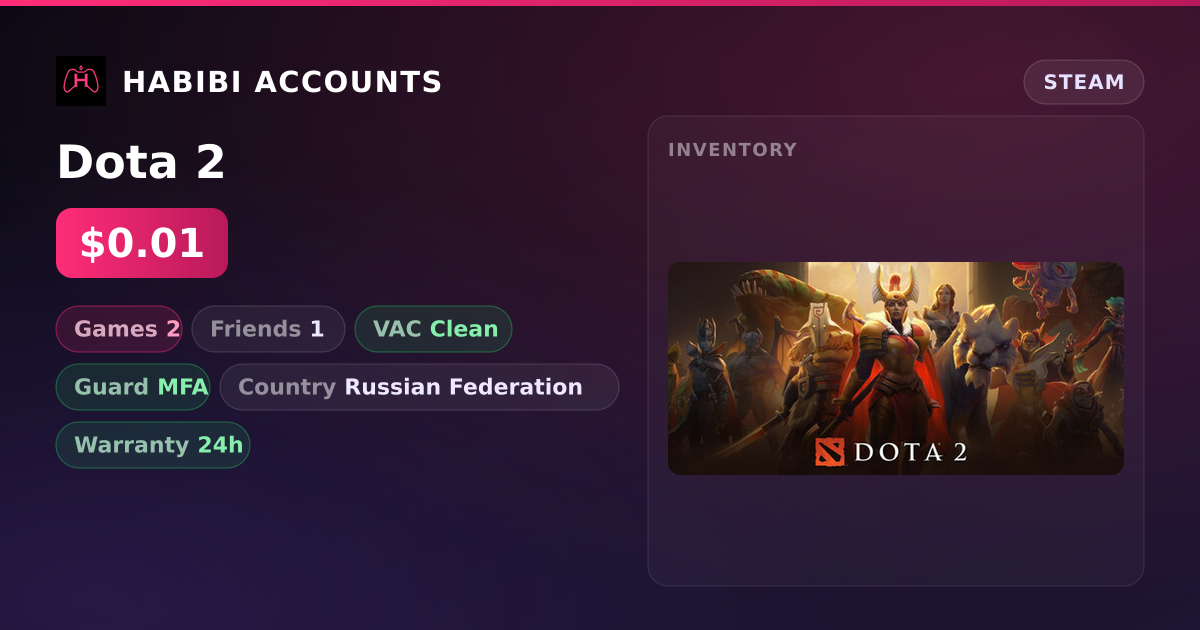 Dota 2 — HabibiAccounts
