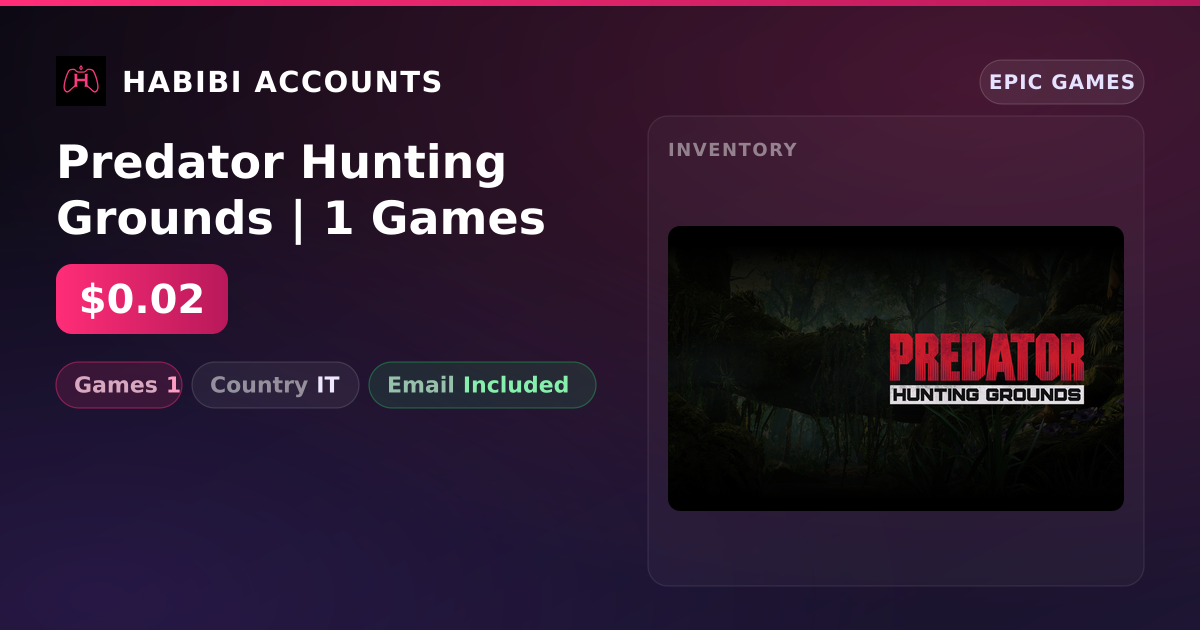 Predator Hunting Grounds | 1 Games — HabibiAccounts