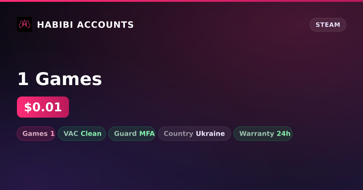1 Games — HabibiAccounts