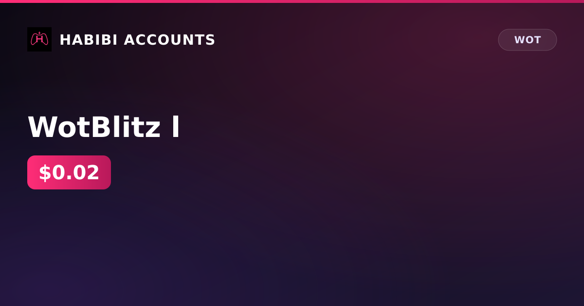 WotBlitz l — HabibiAccounts