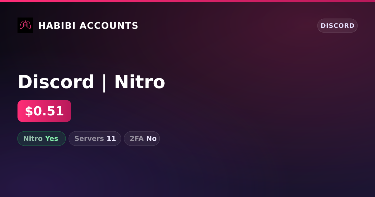 Discord | Nitro — HabibiAccounts