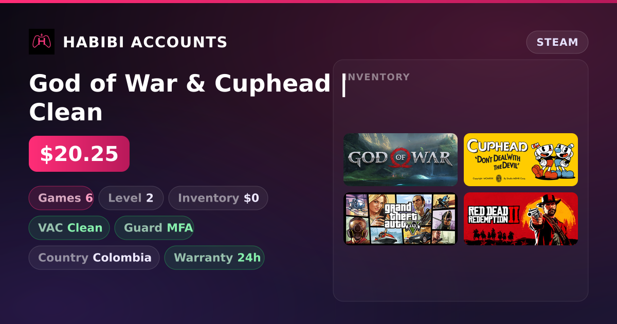 God of War & Cuphead | Clean — HabibiAccounts