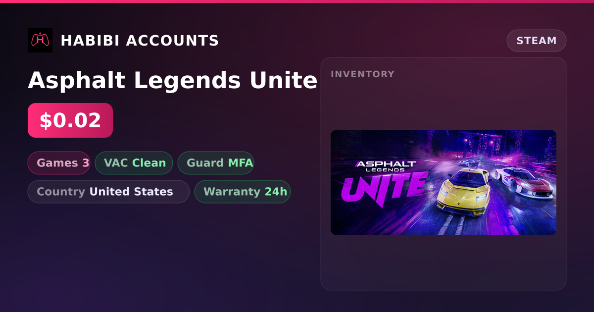 Asphalt Legends Unite — HabibiAccounts
