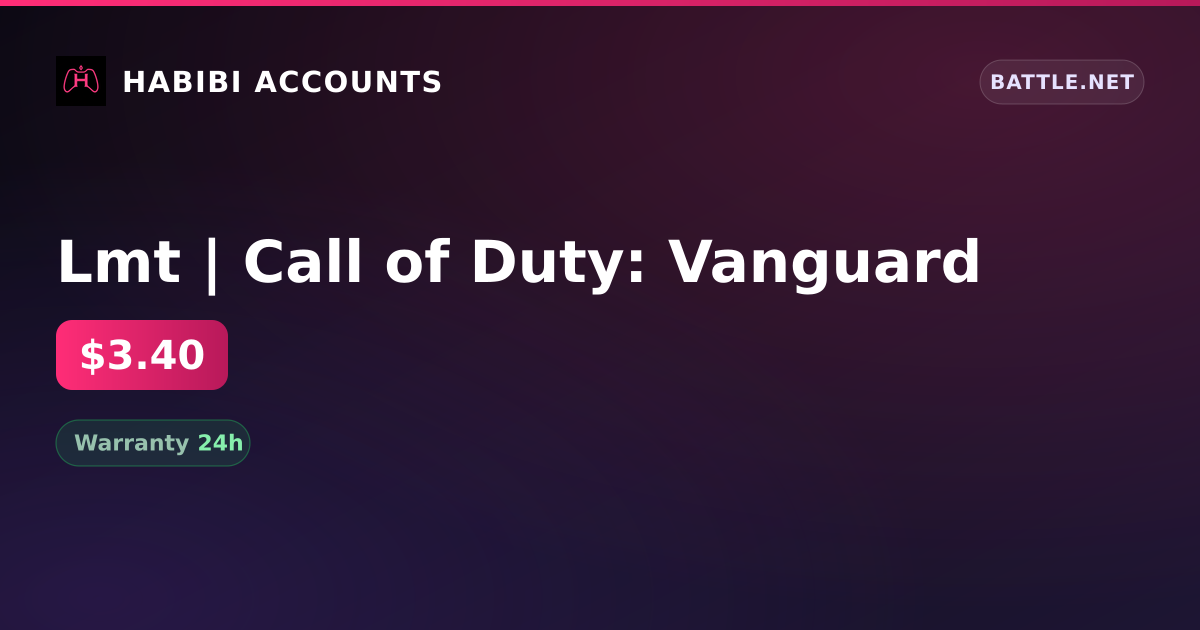 Lmt | Call of Duty: Vanguard — HabibiAccounts