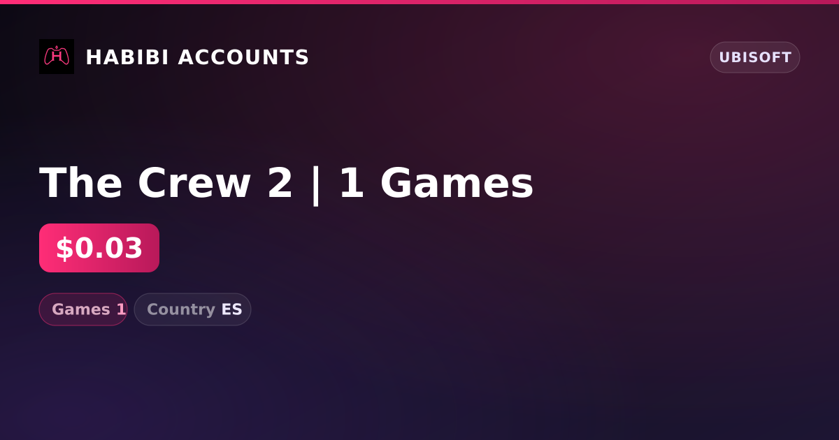 The Crew 2 | 1 Games — HabibiAccounts