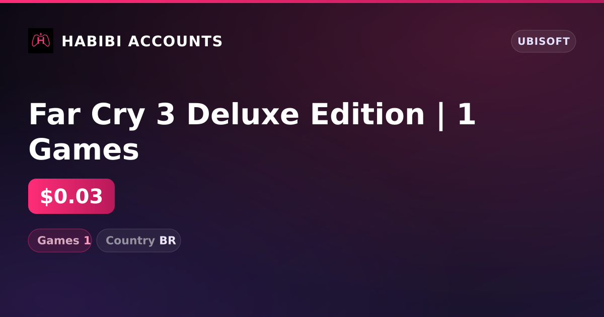 Far Cry 3 Deluxe Edition | 1 Games — HabibiAccounts